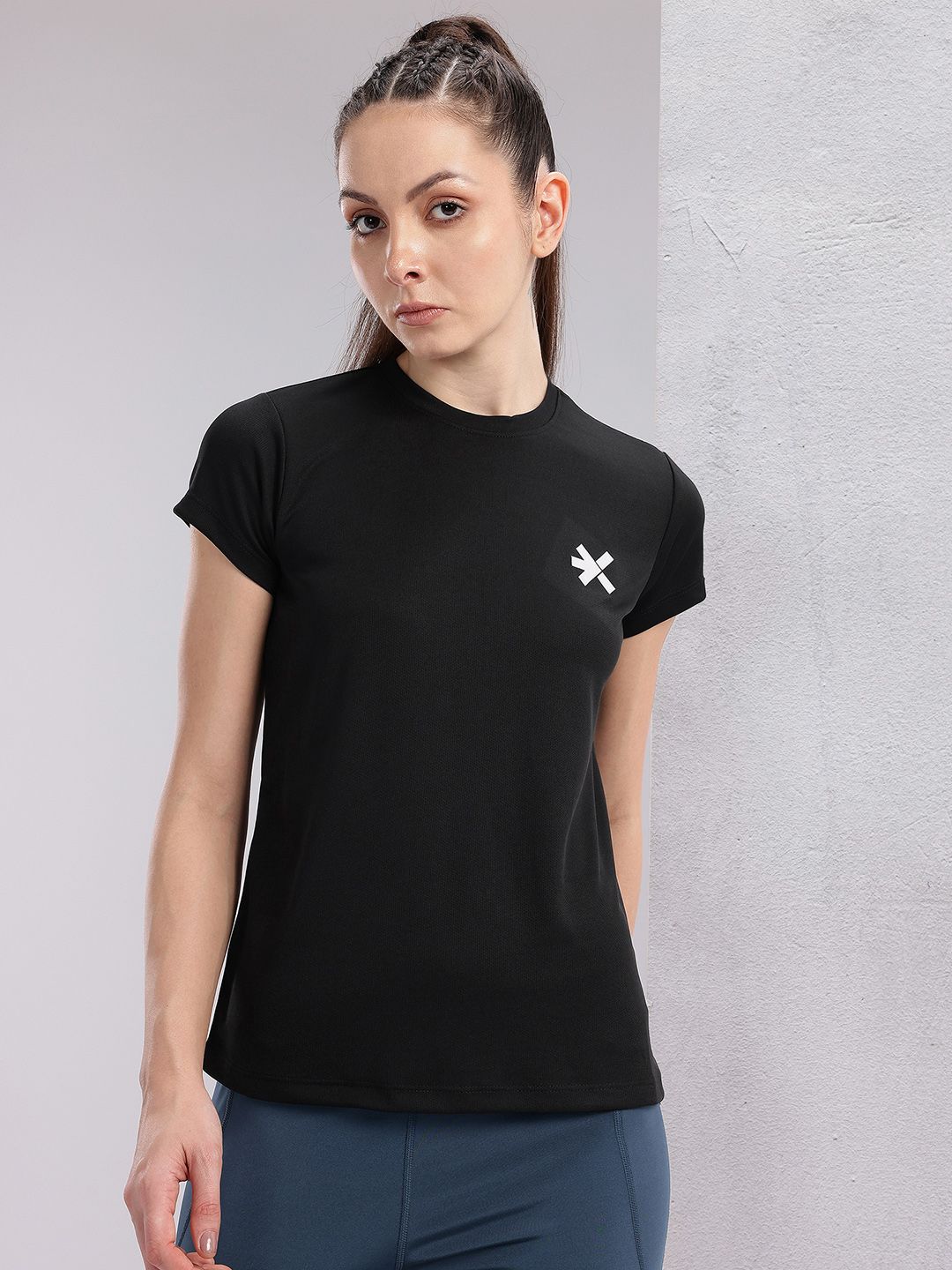 HRX by Hrithik Roshan Women Brand Logo Detail Rapid-Dry Running T-shirt
