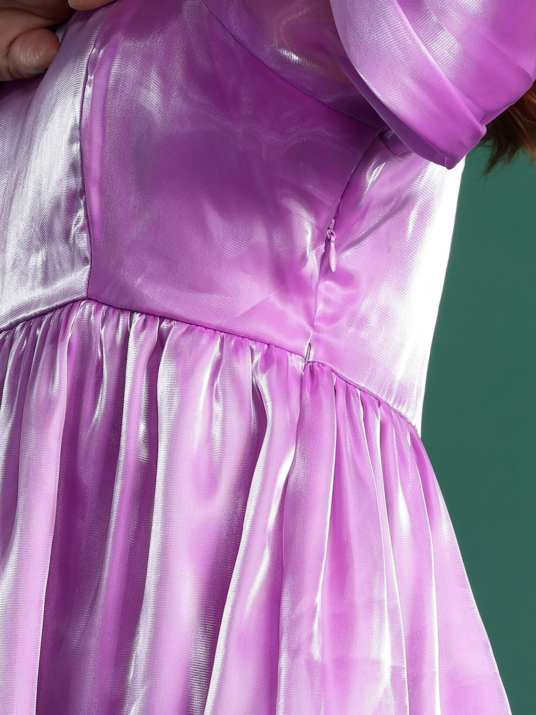 DressBerry Puff Sleeve A-Line Dress