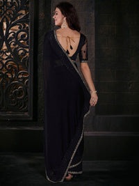 Saree mall Beads and Stones Poly Chiffon Sarees
