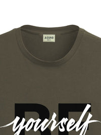 ADRO Men Typography Printed Applique T-shirt