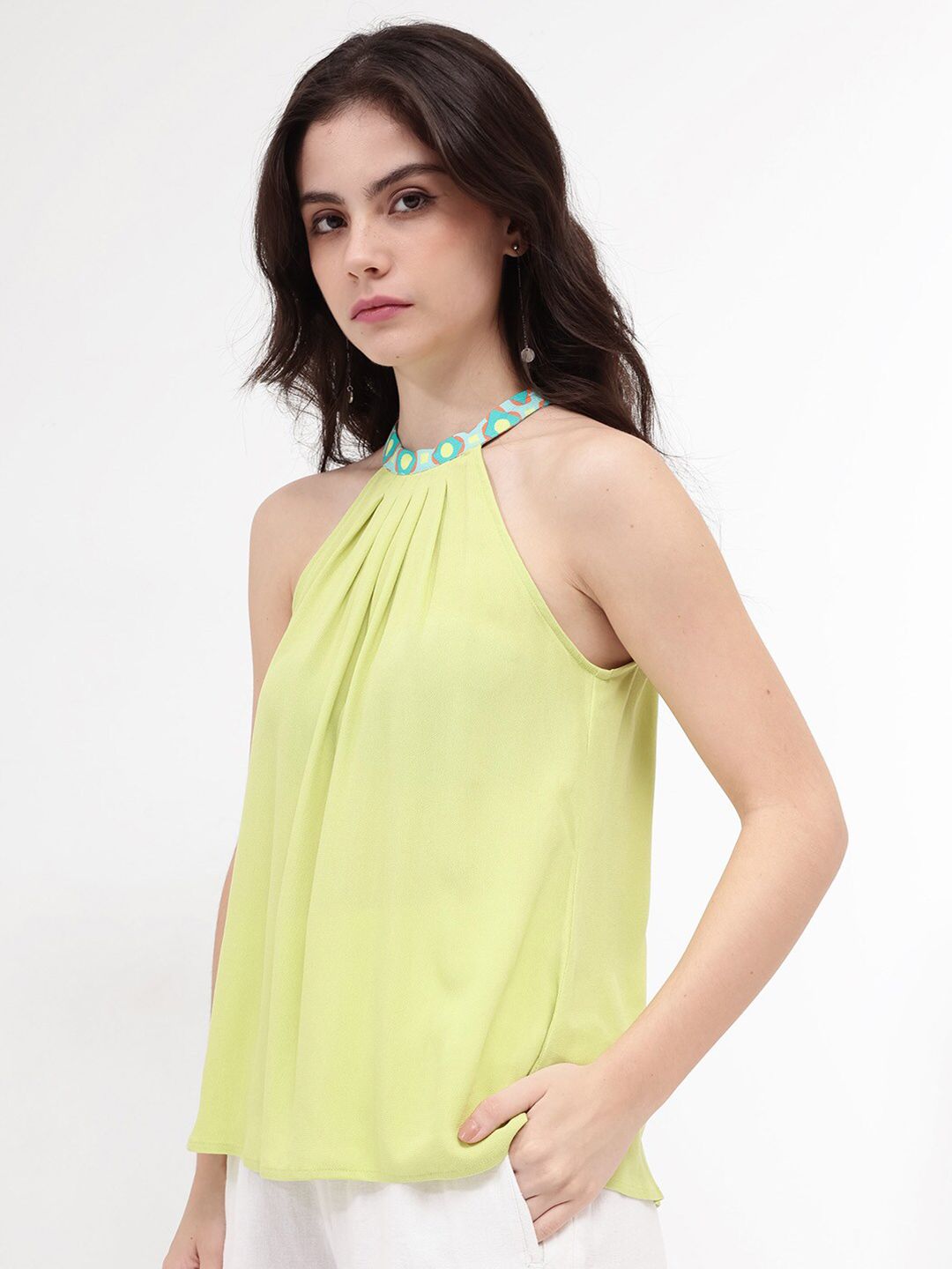 RAREISM Halter Neck Cotton Top