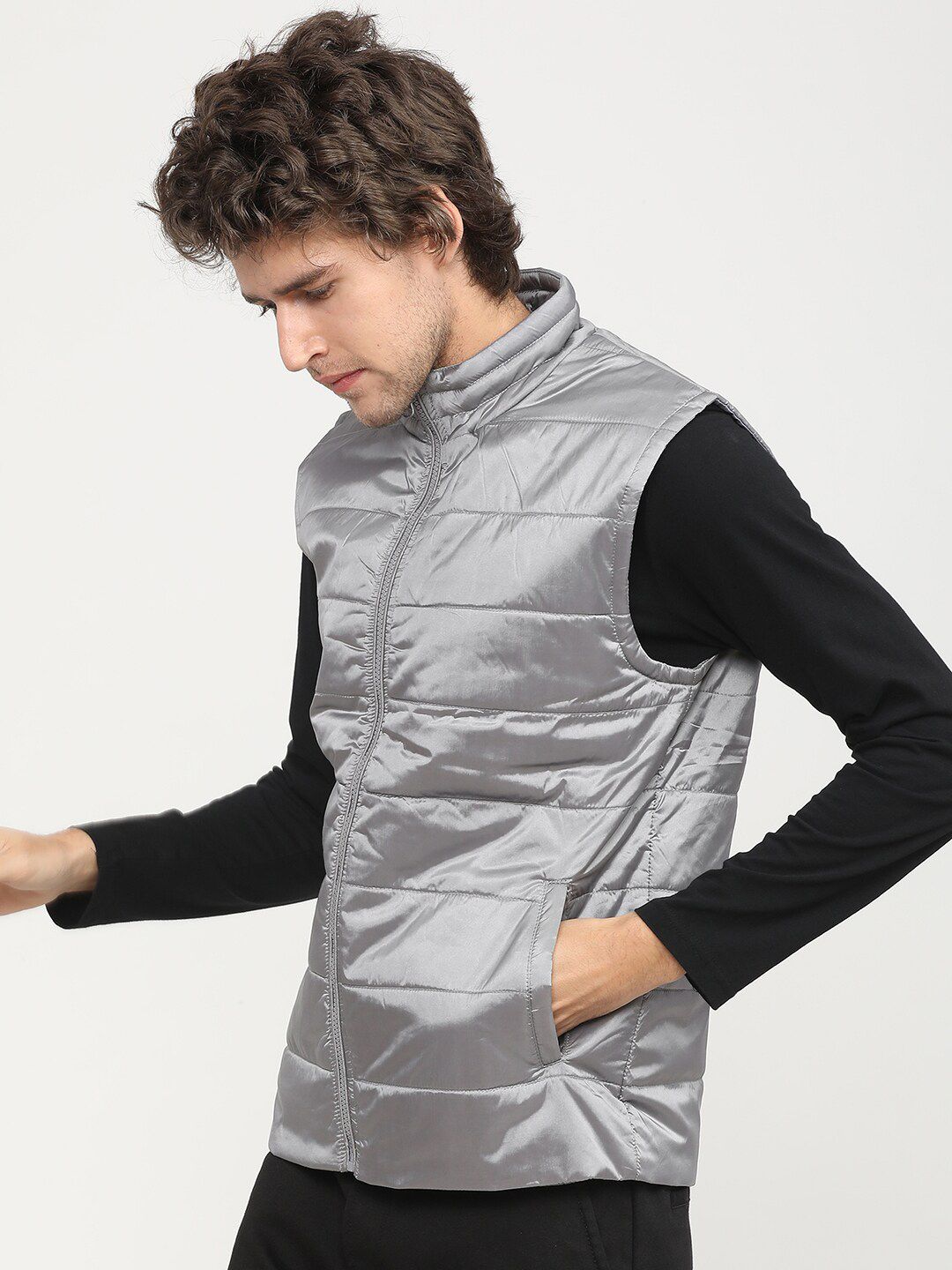 HIGHLANDER Men Grey Padded Jacket