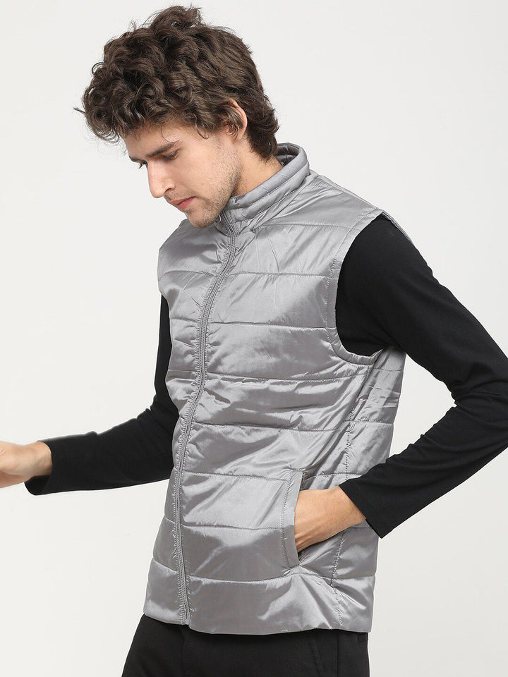 HIGHLANDER Men Grey Padded Jacket