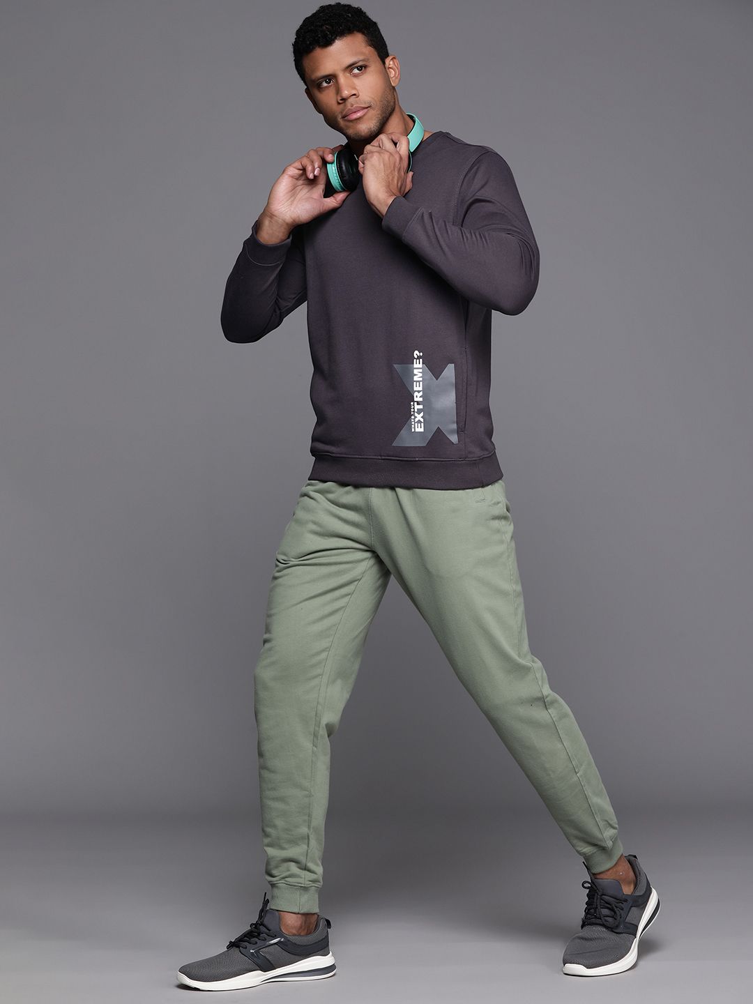 HRX by Hrithik Roshan Round Neck Printed Sweatshirt