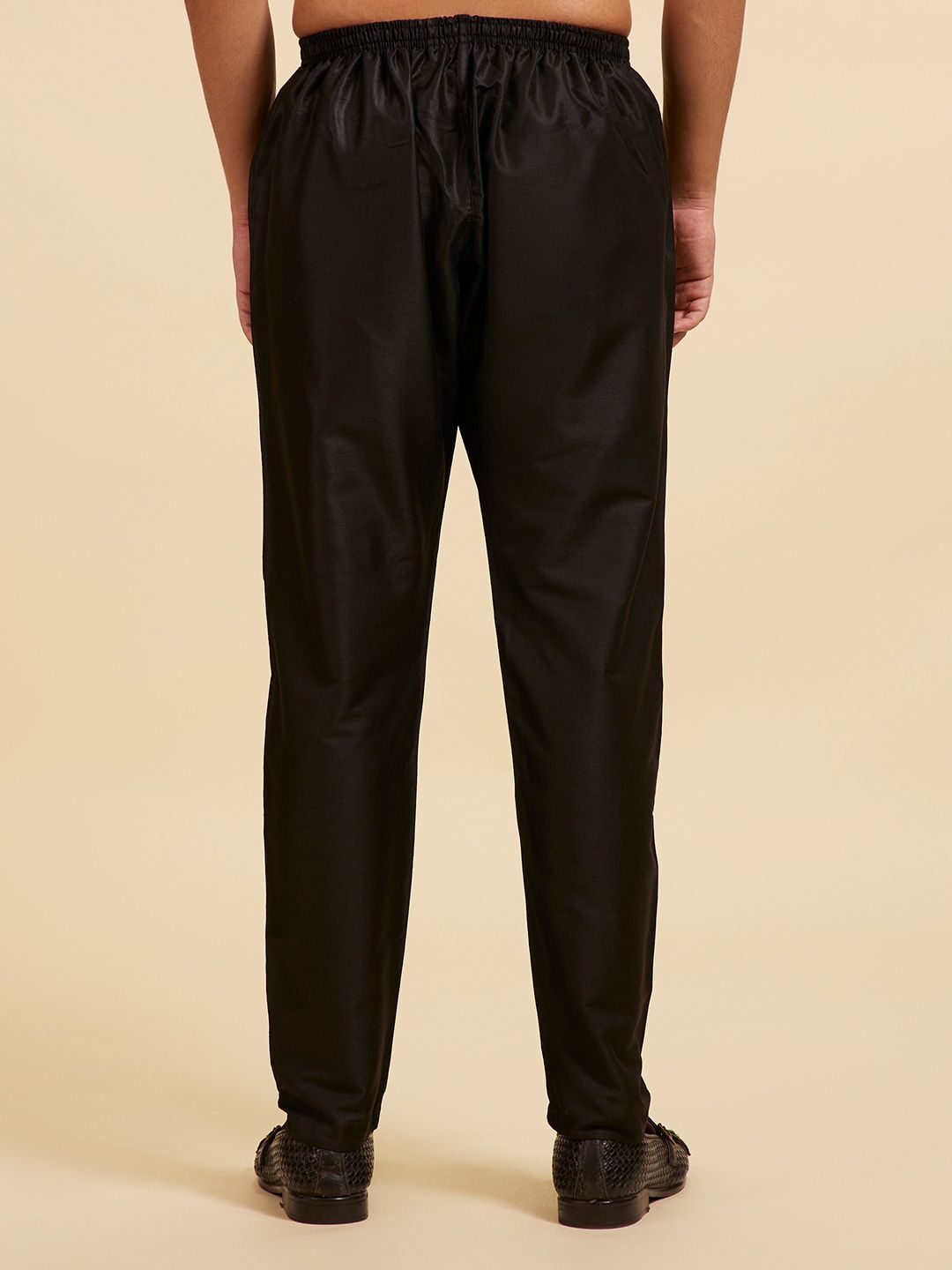 Diwas By Manyavar Men Mid Rise Art Silk Pyjamas