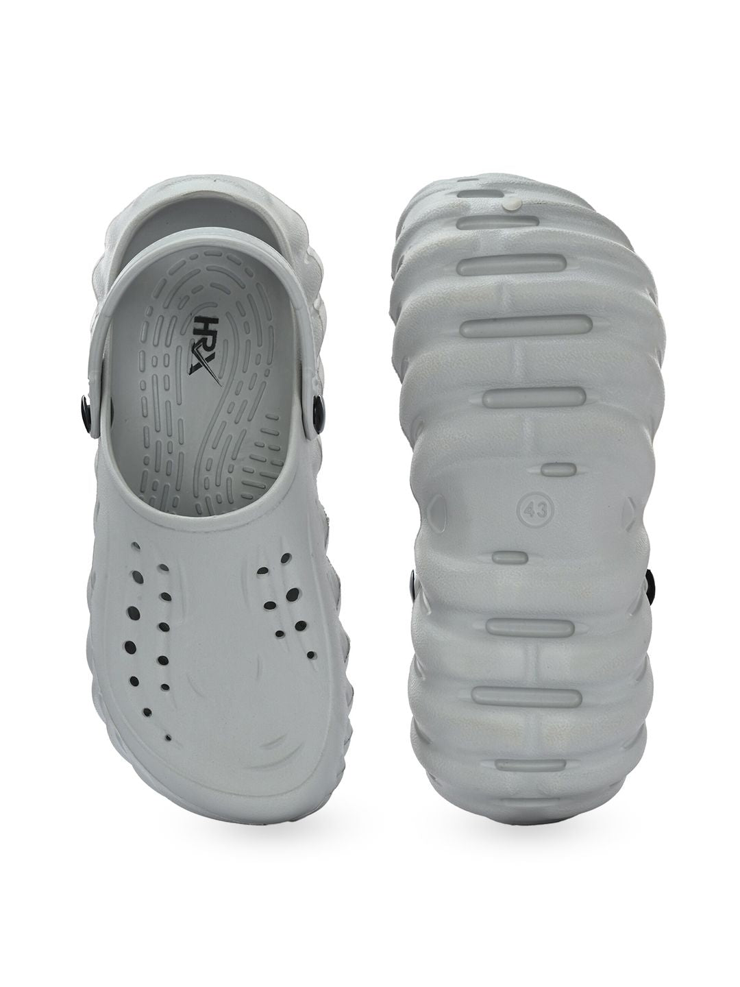 HRX by Hrithik Roshan Men Grey Slip On Clogs