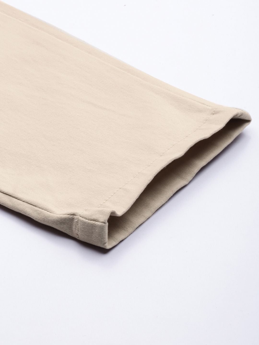 The Indian Garage Co Men Beige Slim Fit Regular Trousers