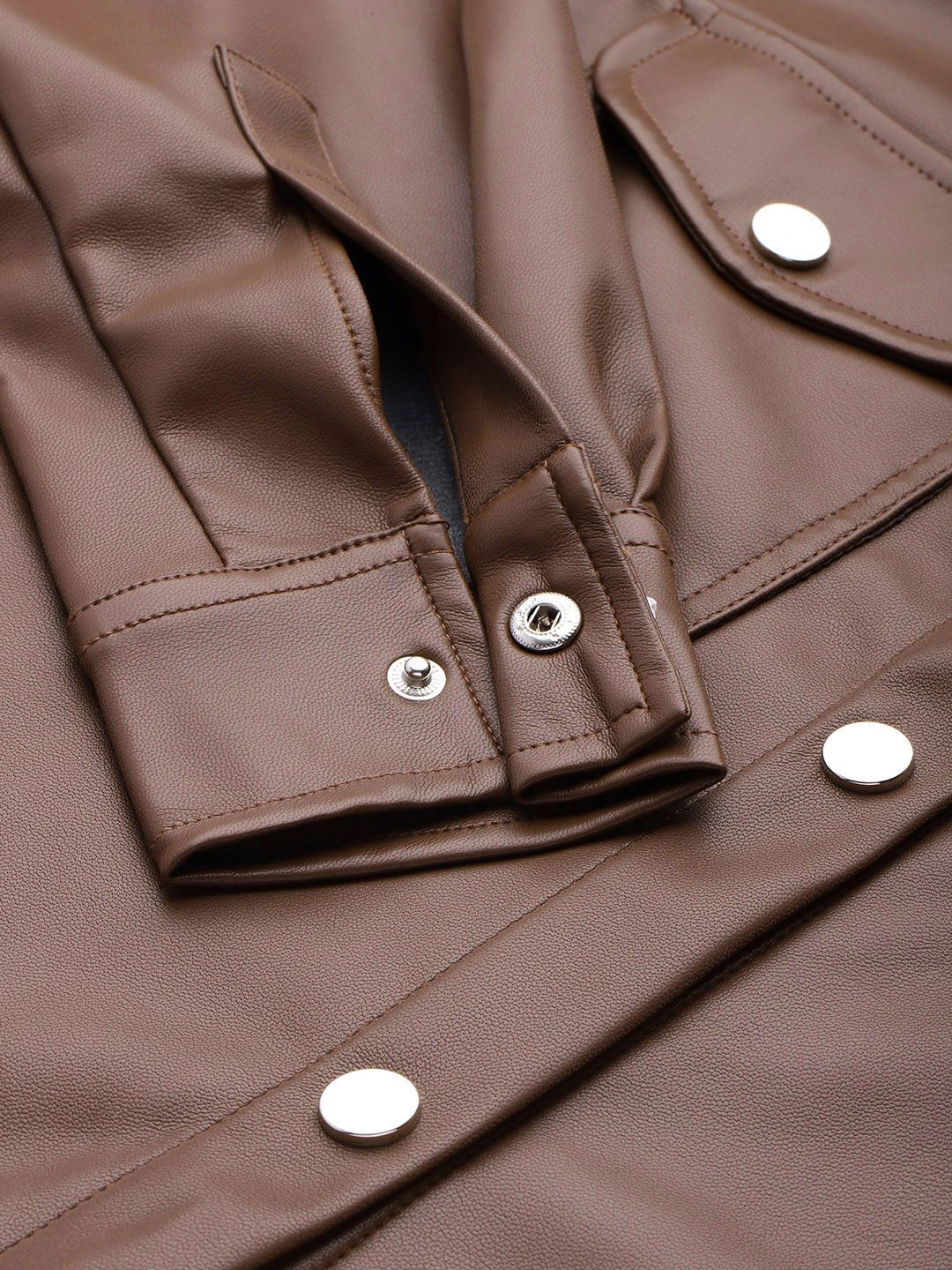 DressBerry Faux Leather Shacket
