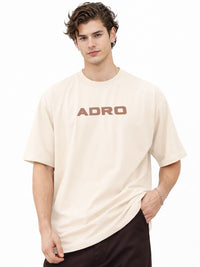 Baju-T Lengan Drop-Bahu Bercetak ADRO Lelaki