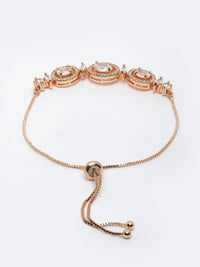 Anouk Women Brass Cubic Zirconia Gold-Plated Wraparound Bracelet