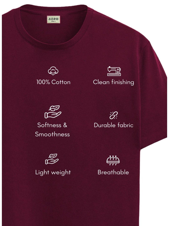 ADRO Men Typography Printed T-shirt