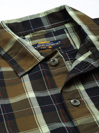 The Indian Garage Co Men Tartan Checked Casual Shirt