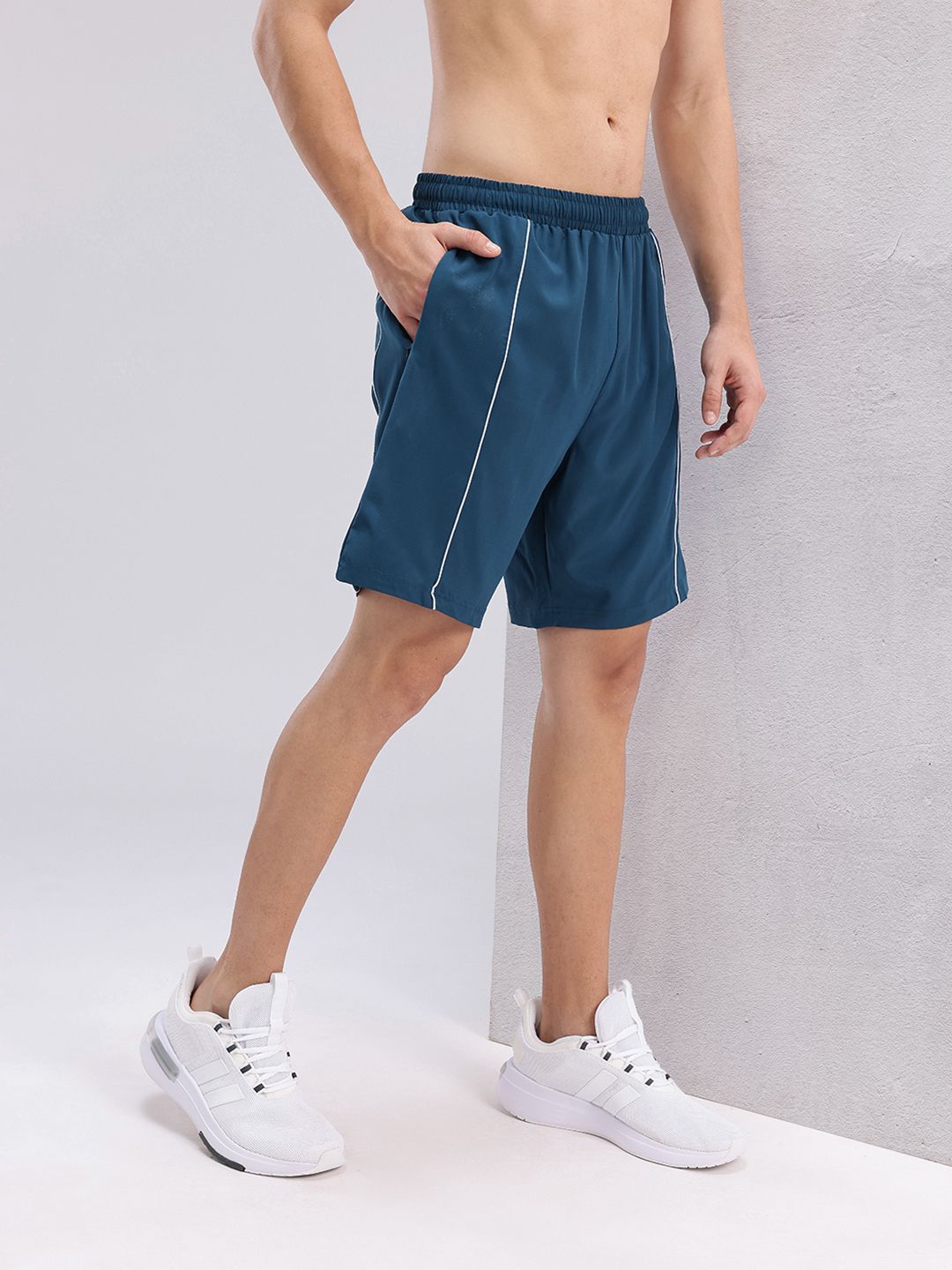 HRX by Hrithik Roshan Men Brand Logo Print Paneled Training Shorts