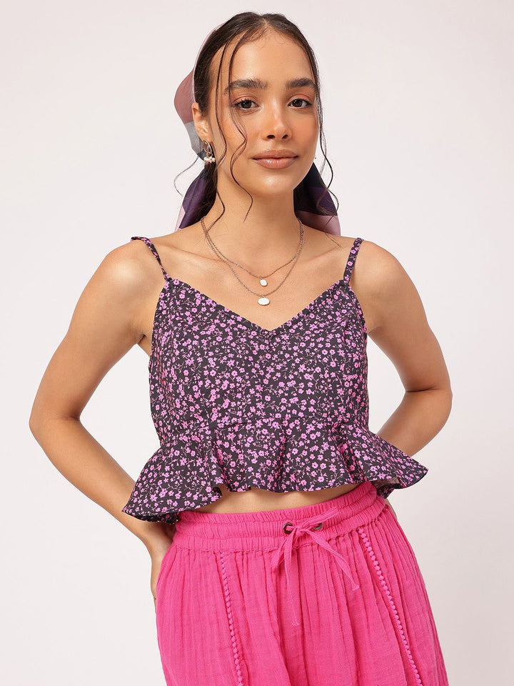 DressBerry Blazing Blossom Strappy A-line Top