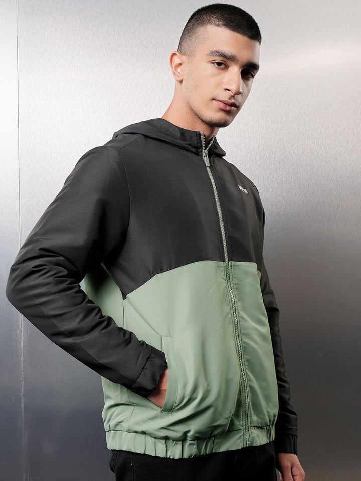 HIGHLANDER Men Colourblocked Crop Sporty Jacket