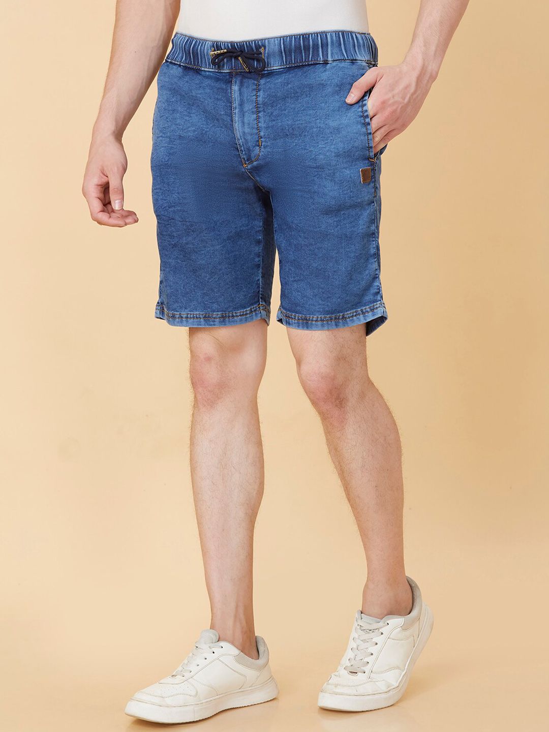 Being Human Men Washed Denim Shorts
