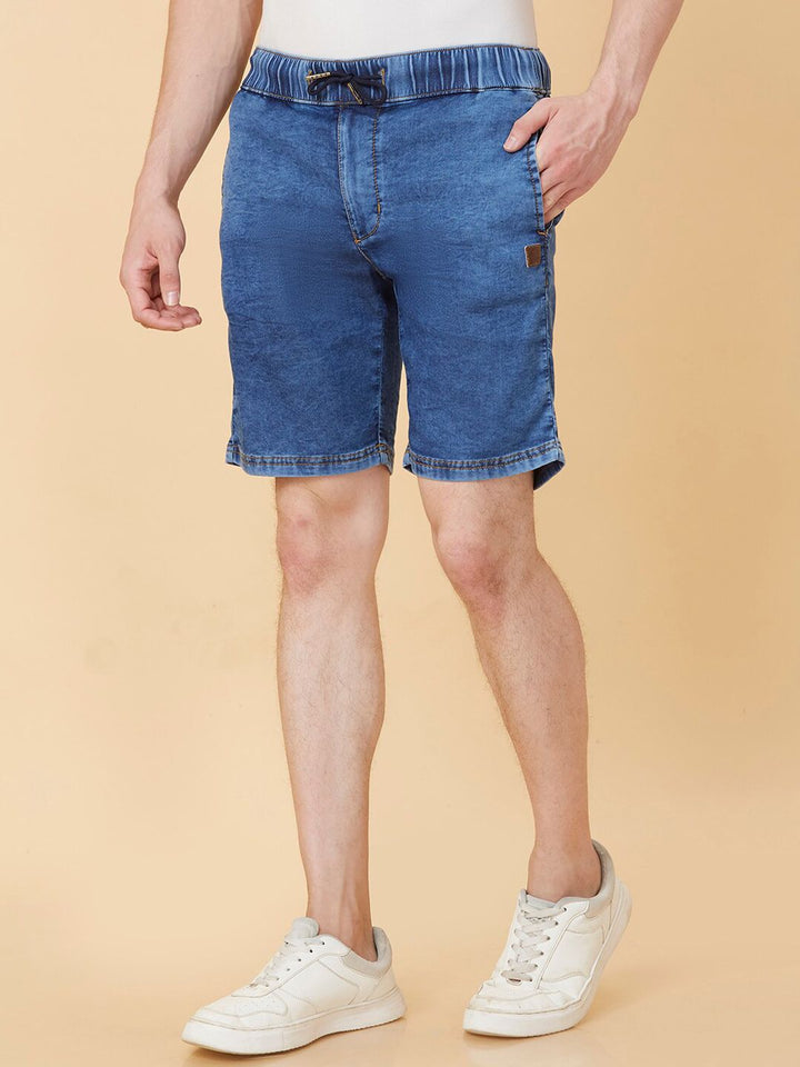 Being Human Men Washed Denim Shorts