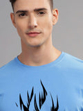 ADRO Men Typography Printed Raw Edge T-shirt