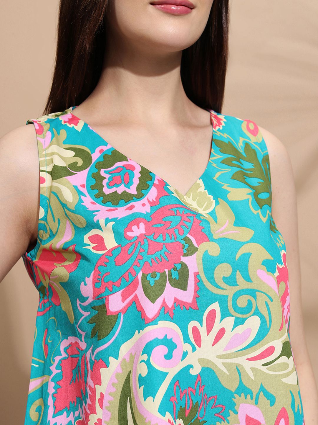 ESPYR By Tokyo Talkies Women Cotton Floral Tropical Printed Top