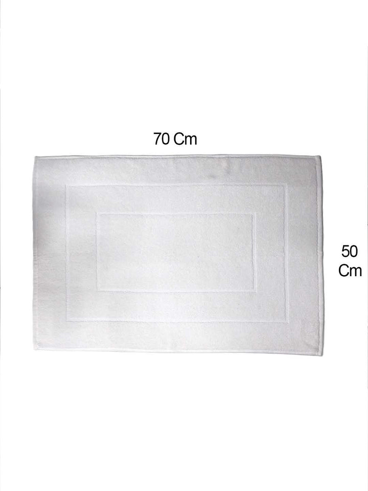 BOMBAY DYEING White Pure Cotton 450 GSM Anti Skid 450 GSM Bath Rugs
