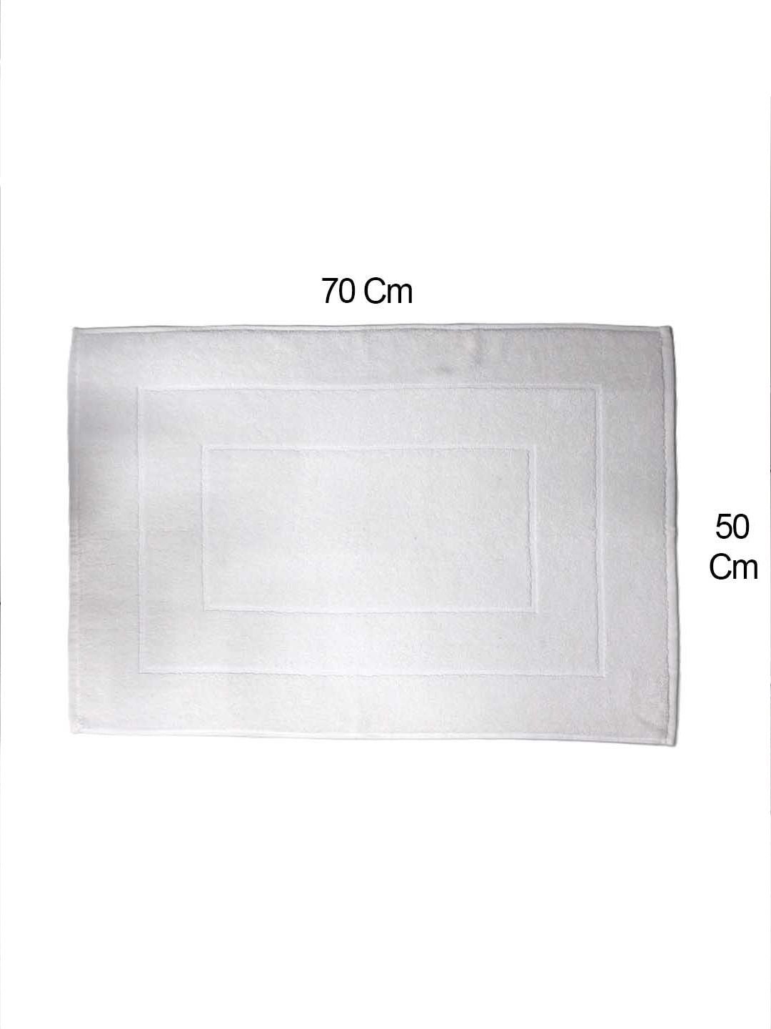 BOMBAY DYEING White Pure Cotton 450 GSM Anti Skid 450 GSM Bath Rugs