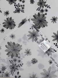 BOMBAY DYEING Vintage Grey Printed Pure Cotton 180 TC  Bedsheet Set 1.52 m X 2.28 m