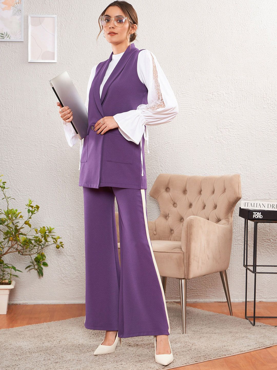 SASSAFRAS worklyf Sleeveless Blazer & Trousers Co-Ords