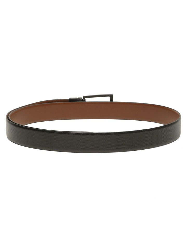Teakwood Leathers Men Textured Leather Reversible Formal Belt