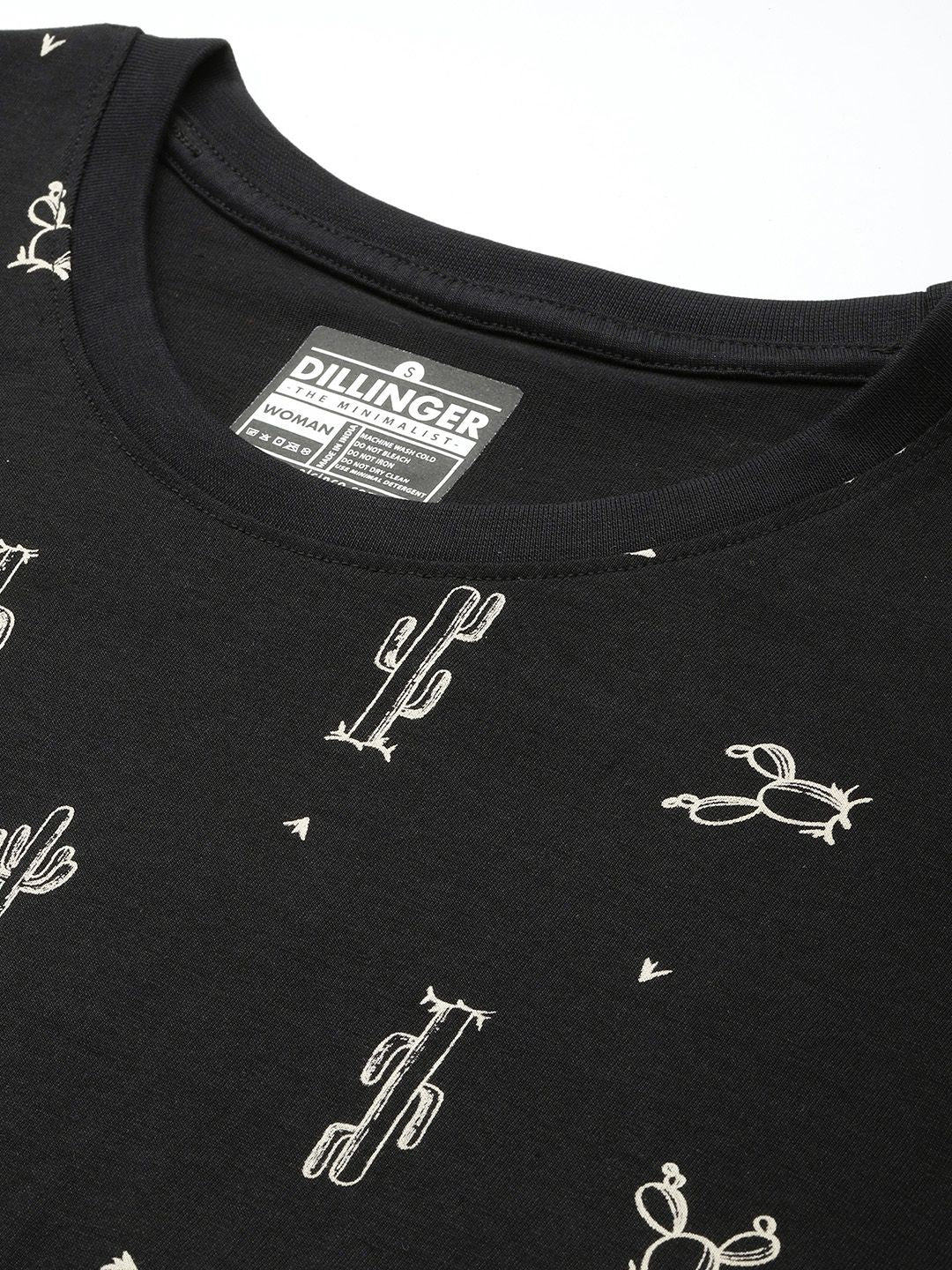 DILLINGER Floral Printed Boxy Pure Super Combed Cotton T-shirt