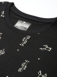 DILLINGER Floral Printed Boxy Pure Super Combed Cotton T-shirt