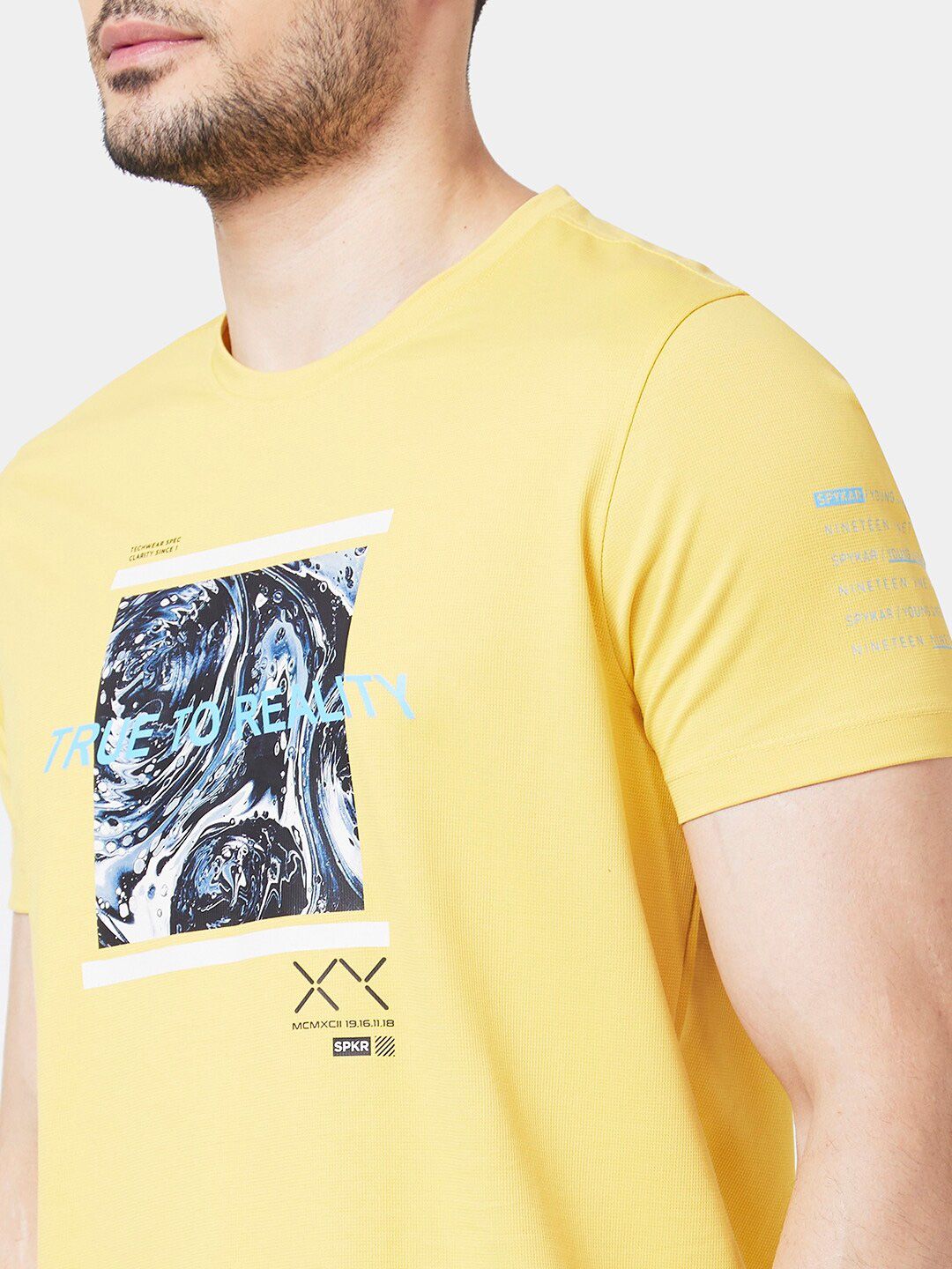 SPYKAR Graphic Printed Slim Fit Cotton T-Shirt