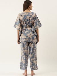 SANSKRUTIHOMES Women Printed Pure Cotton Night suit