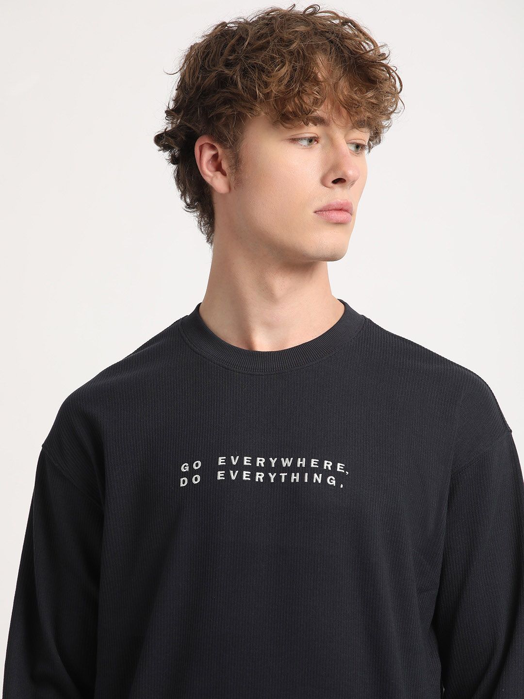 THE BEAR HOUSE Typography Printed Relaxed Fit Pullover