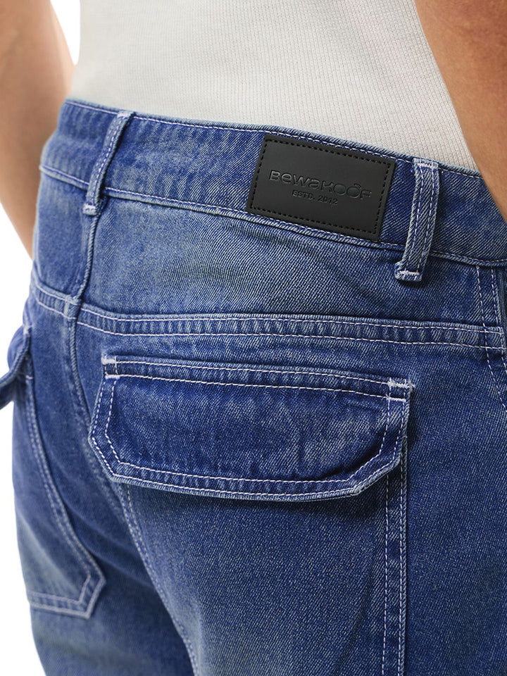 Bewakoof Men Straight Fit Cargo Jeans