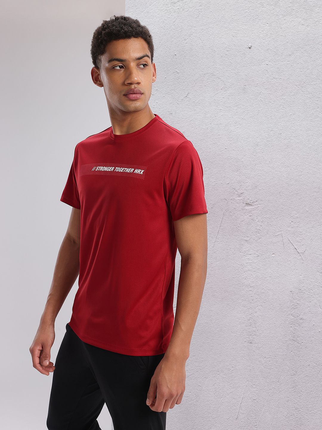 HRX by Hrithik Roshan Twin Collection Typography Printed T-shirt