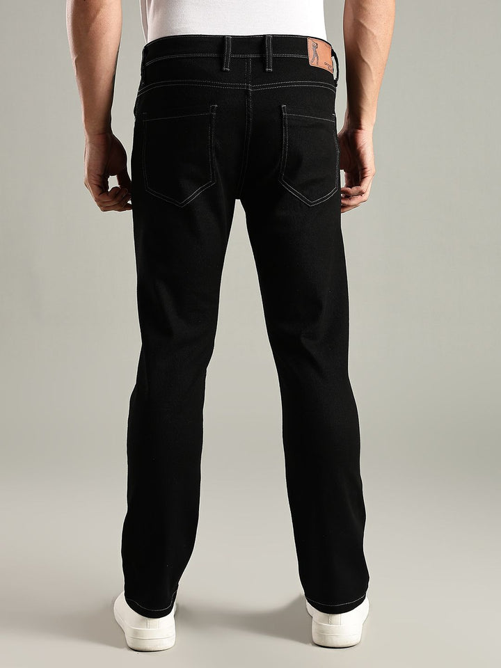 Thomas Scott Men Original Straight Fit Mid-Rise Clean Look No Fade Stretchable Jeans