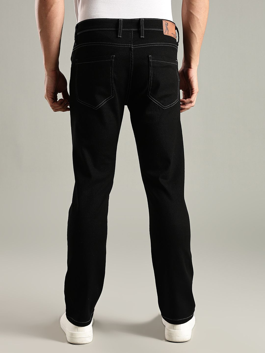 Thomas Scott Men Original Straight Fit Mid-Rise Clean Look No Fade Stretchable Jeans