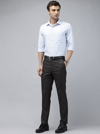 Park Avenue Men Checked Super Slim Fit Formal Trousers