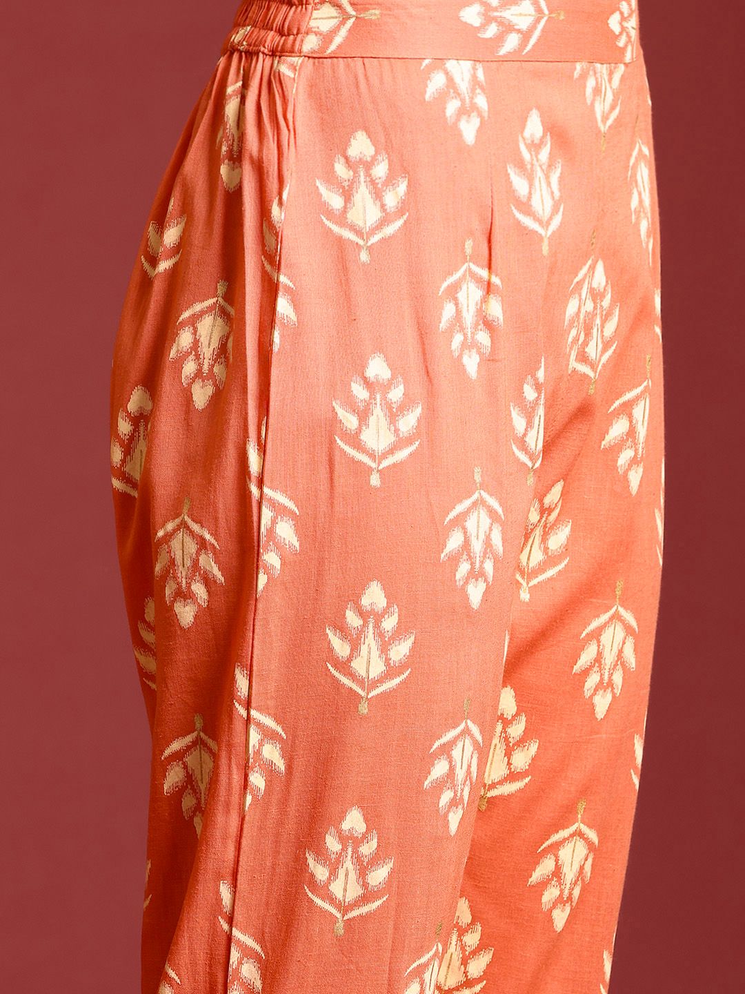 Anouk Ethnic Motifs Printed Regular Pure Cotton Kurta with Trousers & With Dupatta