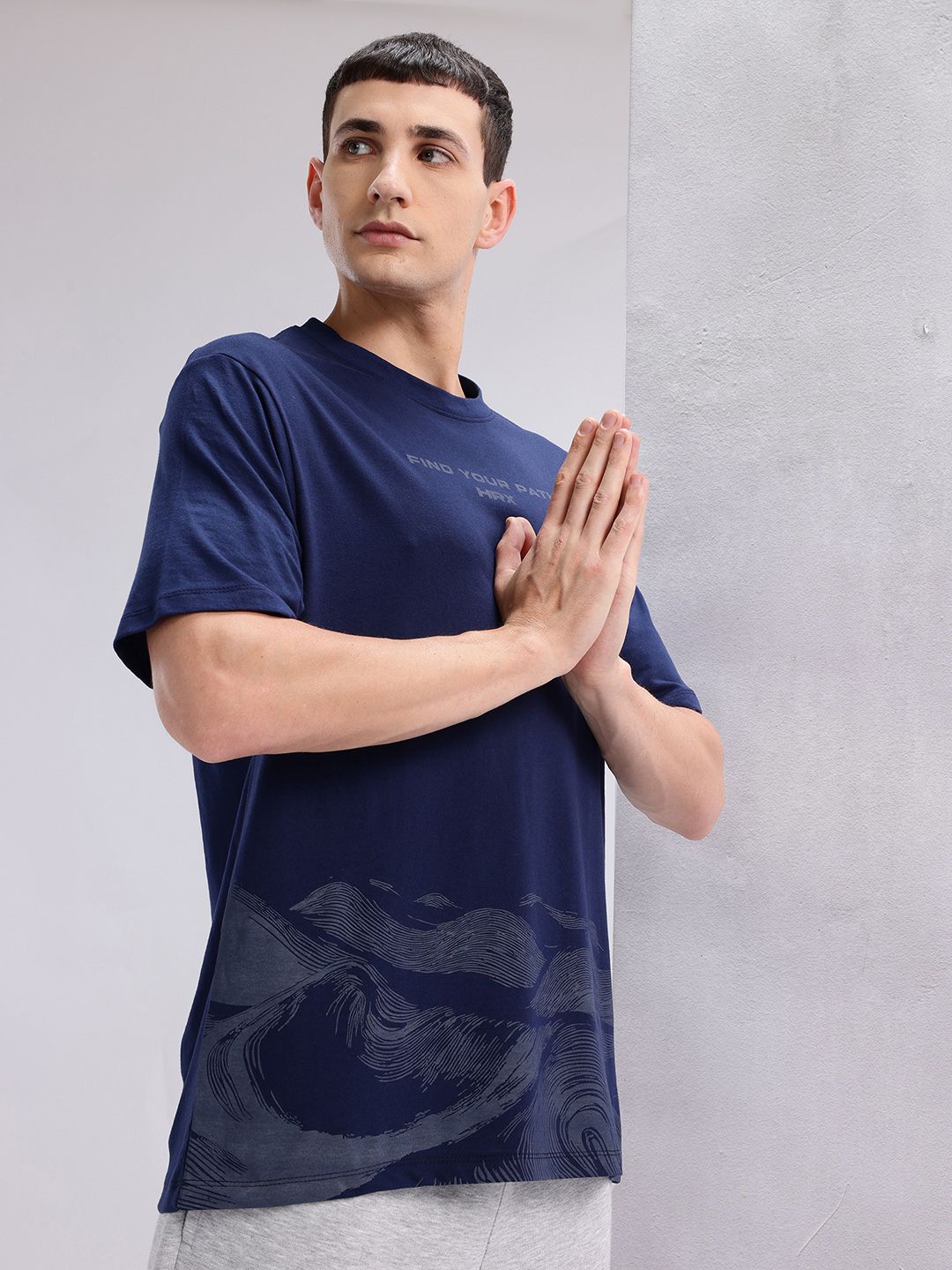 HRX by Hrithik Roshan Men Printed Yoga T-shirt