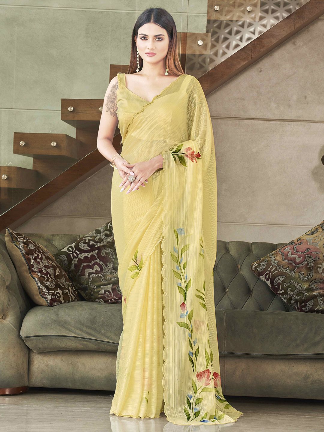 Tikhi Imli Floral Embellished Saree