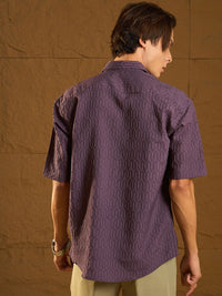 DENNISON Drop Shoulder Oversized Textured Shirt