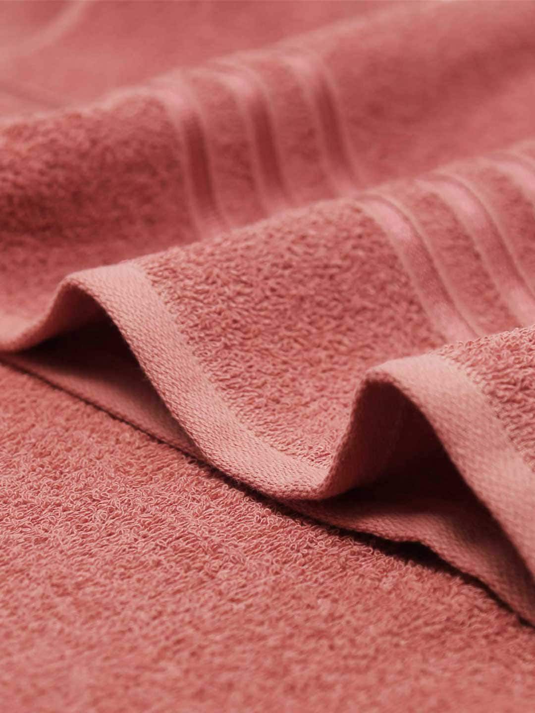 MYTRIDENT Red 400 GSM Pure-Cotton Bath Towel