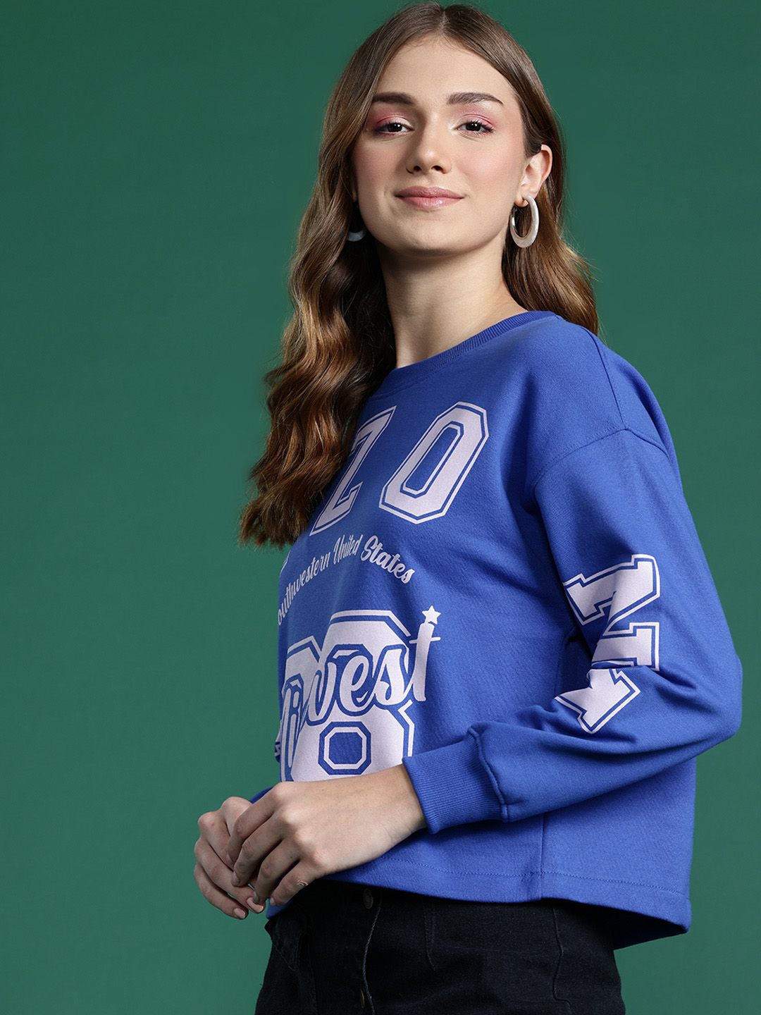DressBerry Typography Print Sweatshirt