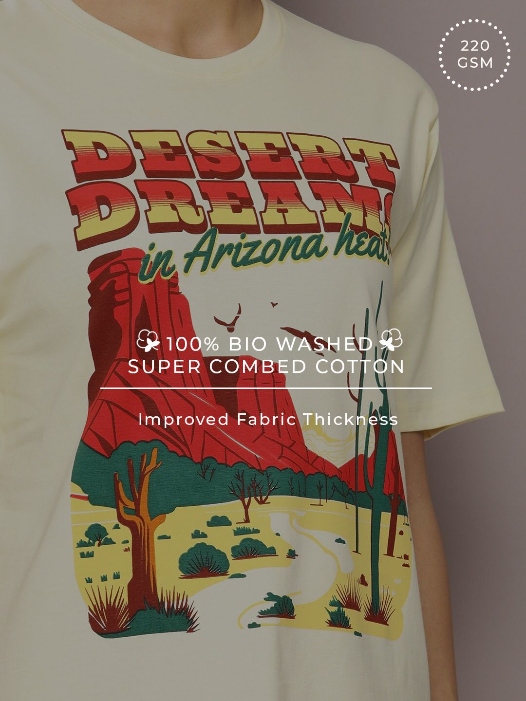 DILLINGER Graphic Printed Oversized Pure Cotton T-Shirt
