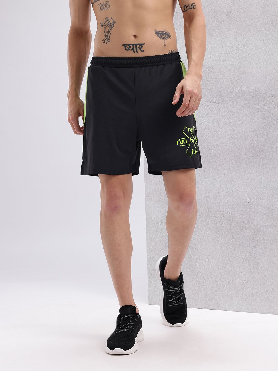 HRX by Hrithik Roshan Men Typography Print Rapid-Dry Running Shorts