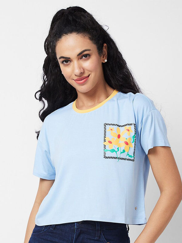 SPYKAR Graphic Printed Boxy T-shirt