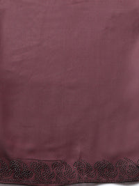 KLOTTHE Women Maroon Embellished Abaya Burqa With Hijab