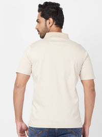 Park Avenue Geometric Printed Polo Collar Cotton Slim Fit T-shirt