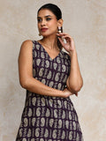 Varanga Paisley Printed Cotton V-Neck Straight Kurta